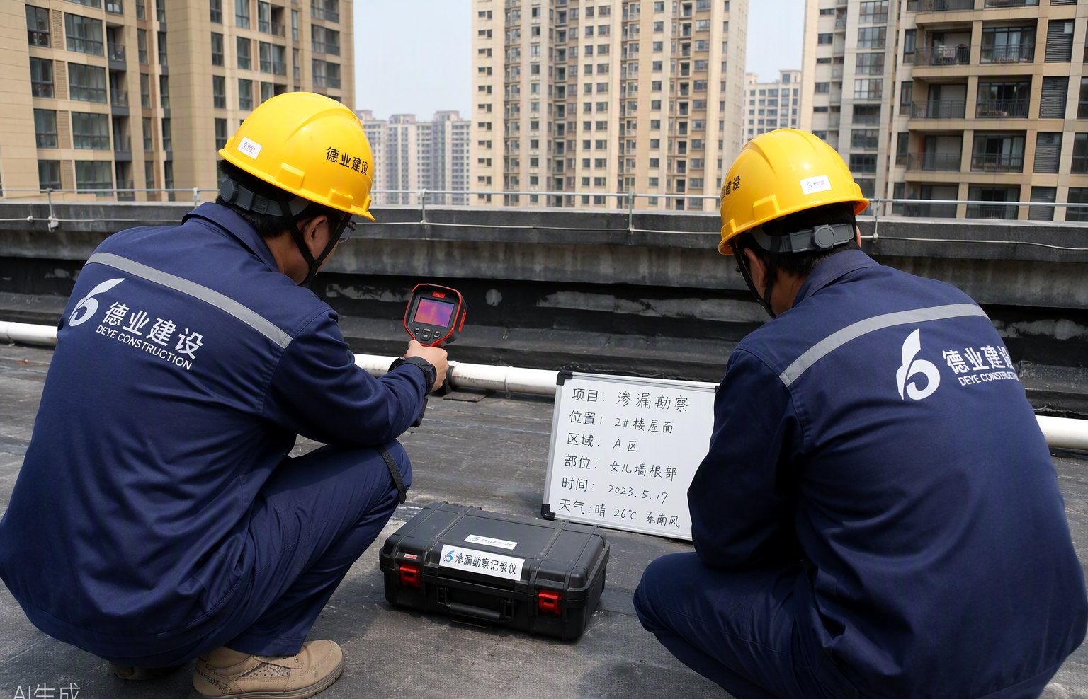 免费上门勘察：技术人员红外热成像检测渗漏点